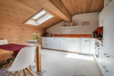 Küche/Küchenzeile in der Unterkunft Ferienwohnung Holzegger