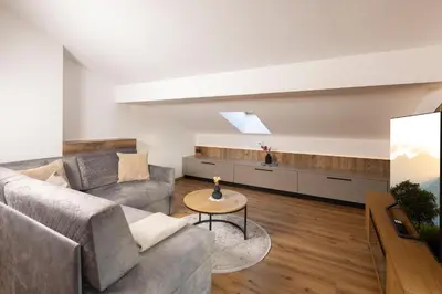 Ein Sitzbereich in der Unterkunft Apartment Rosenegg
