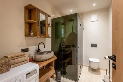 Ein Badezimmer in der Unterkunft Chalet Magdalena