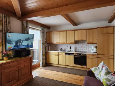 Küche/Küchenzeile in der Unterkunft Gästehaus Hölzl