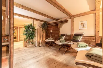 Ein Sitzbereich in der Unterkunft Wellnessappartements Margit