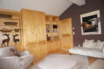 Ein Sitzbereich in der Unterkunft Ferienhaus Dahoam