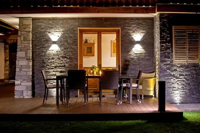 Ein Patio oder anderer Außenbereich in der Unterkunft Ferienhaus Rauter