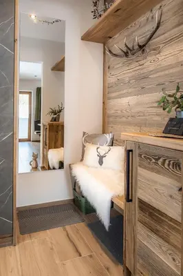 Ein Bett oder Betten in einem Zimmer der Unterkunft Ferienwohnungen Fiechtl