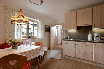 Küche/Küchenzeile in der Unterkunft Haus Falkenberg