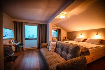 Ein Bett oder Betten in einem Zimmer der Unterkunft Pension Kuntschner