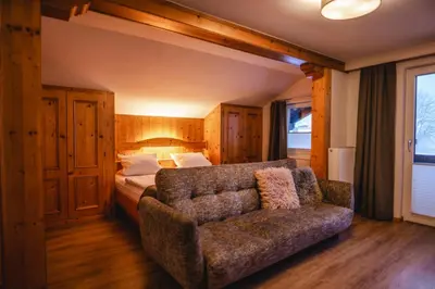 Ein Bett oder Betten in einem Zimmer der Unterkunft Pension Kuntschner