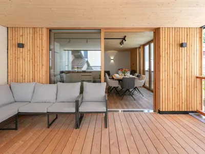 Ein Sitzbereich in der Unterkunft Hopfgarten Alpin Living Top 3 und 4