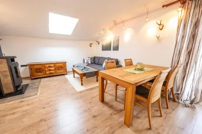 Ein Sitzbereich in der Unterkunft Appartement Renate
