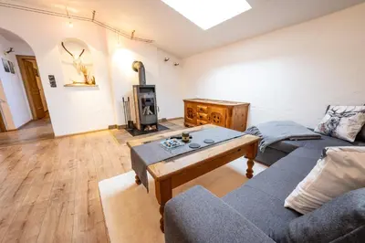 Ein Sitzbereich in der Unterkunft Appartement Renate