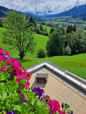 Ein allgemeiner Bergblick oder ein Berglick von der Ferienwohnung aus