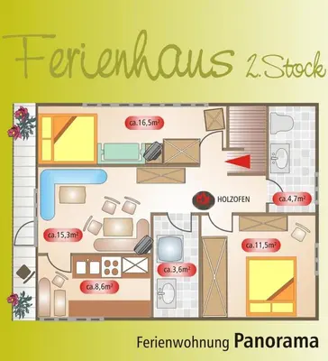Grundriss der Unterkunft Ferienhof Kohler