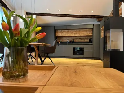 Küche/Küchenzeile in der Unterkunft Appartements Gasthof Traube Top 5