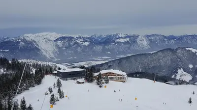 Berggasthof Schatzbergalm im Winter