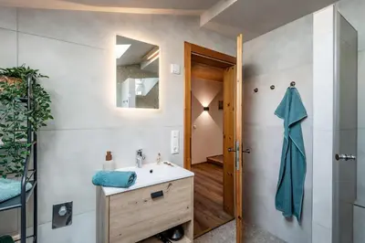 Ein Badezimmer in der Unterkunft Appartement Beilberg
