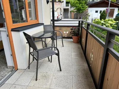 Ein Balkon oder eine Terrasse in der Unterkunft MittenDrin