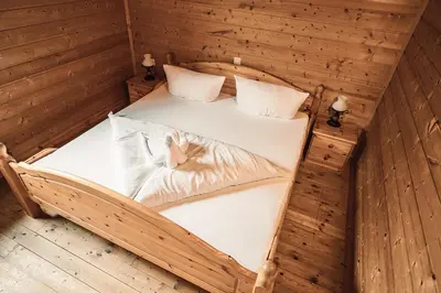 Ein Bett oder Betten in einem Zimmer der Unterkunft Almdorf Tirol Wildschönau