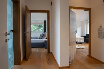 Ein Sitzbereich in der Unterkunft Apartment Wildauer