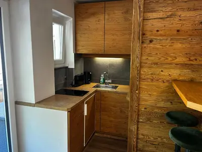 Küche/Küchenzeile in der Unterkunft Kitz-Studio