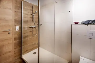 Ein Badezimmer in der Unterkunft Althaushof