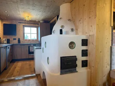 Küche/Küchenzeile in der Unterkunft Panoramic hut in the ski area