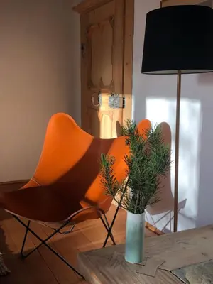 Ein Sitzbereich in der Unterkunft Haus am Berg
