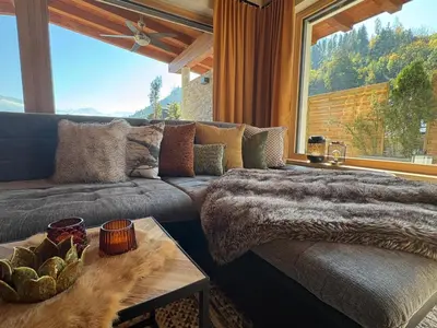 Ein Sitzbereich in der Unterkunft Apartment ZillerSoul