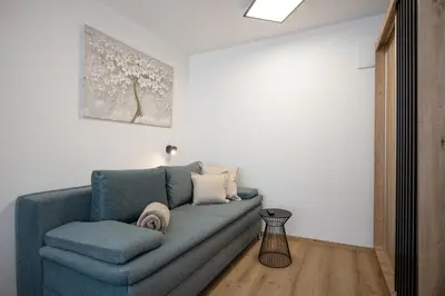 Ein Sitzbereich in der Unterkunft Apart Elfi