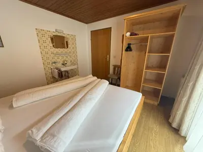 Ein Bett oder Betten in einem Zimmer der Unterkunft Ferienhaus Innergruben