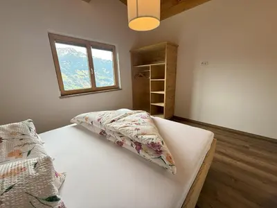 Ein Bett oder Betten in einem Zimmer der Unterkunft Ferienhaus Innergruben