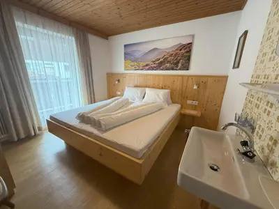 Ein Bett oder Betten in einem Zimmer der Unterkunft Ferienhaus Innergruben