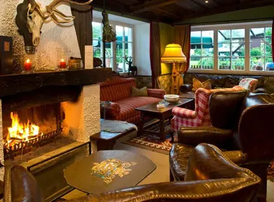 Ein Sitzbereich in der Unterkunft Hotel Gasthof Post Nostalgie & Wohlfühlen