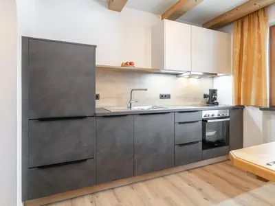Küche/Küchenzeile in der Unterkunft Landhaus Marchfeld Top 2