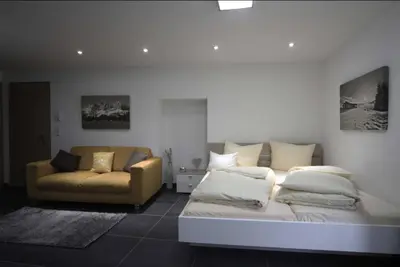 Ein Sitzbereich in der Unterkunft Jaegerhaus Appartement Georg