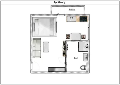 Grundriss der Unterkunft Jaegerhaus Appartement Georg