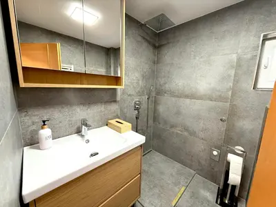 Ein Badezimmer in der Unterkunft Jasmina Appartments