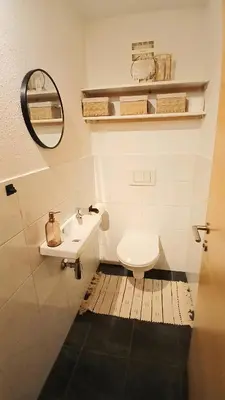 Ein Badezimmer in der Unterkunft Ferienwohnung Bergblick
