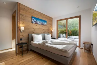 Ein Bett oder Betten in einem Zimmer der Unterkunft Chalet Florian