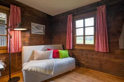 Ein Bett oder Betten in einem Zimmer der Unterkunft Chalet Unterleming