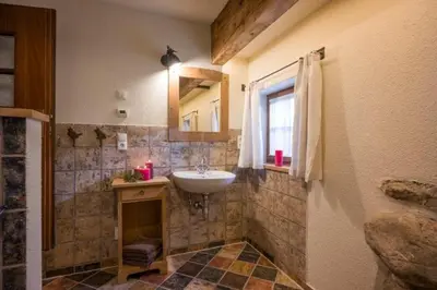 Ein Badezimmer in der Unterkunft Chalet Unterleming