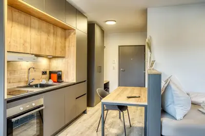 Küche/Küchenzeile in der Unterkunft Sattler Living Apartments