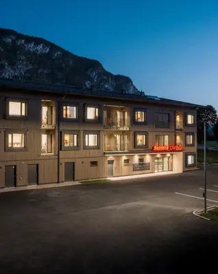 Ein allgemeiner Bergblick oder ein Berglick von der Ferienwohnung aus