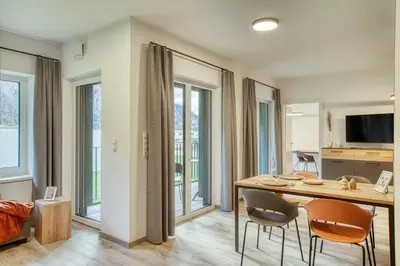 Küche/Küchenzeile in der Unterkunft Sattler Living Apartments