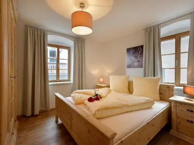 Ein Bett oder Betten in einem Zimmer der Unterkunft Jägerhaus Apartment near ski area