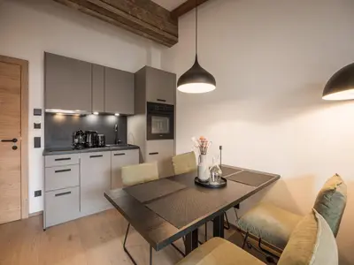 Küche/Küchenzeile in der Unterkunft Stylish apartment in Kirchberg in Tirol