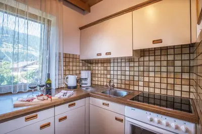 Küche/Küchenzeile in der Unterkunft Gästehaus Appartement Höllwarth