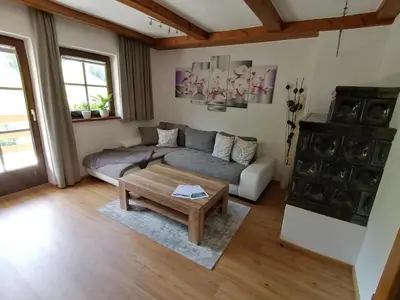 Ein Sitzbereich in der Unterkunft Gondelblick