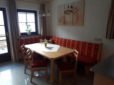 Ein Sitzbereich in der Unterkunft Gondelblick