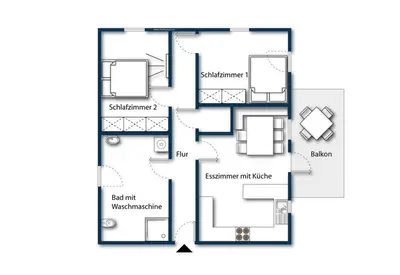 Grundriss der Unterkunft MaLa 1