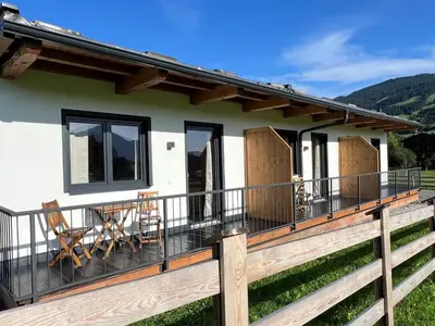 Ein allgemeiner Bergblick oder ein Berglick von der Ferienwohnung aus